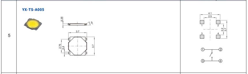 YX-TS-A005轻触开关尺寸图和安装图.jpg